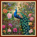 Magxvouy Cross Stitch Kits Stamped Full Range of Embroidery Kits,Cross Stitch Patterns Needlework Kits for Beginners 11CT Printed Kits&Peacock Butterfly 18x18 inch