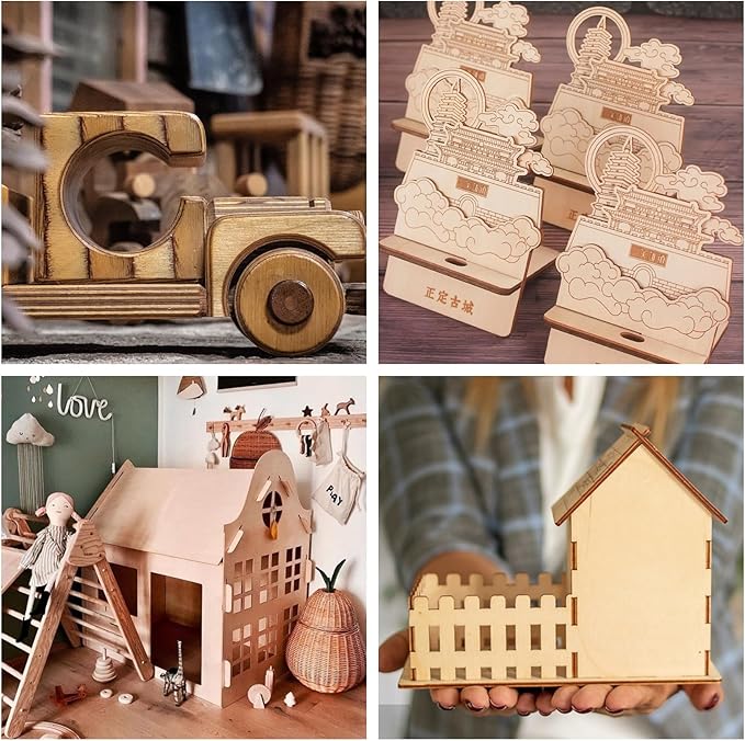 6 Pack Basswood Sheets for Crafts 1/8x12x18 Inch 3mm Larger Basswood for Laser Cutting, Drawing,Wood Burning, Architectural Models.Plywood Sheets Unfinished Squares Wood Boards for DIY Crafts.