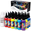 PENTRISTA 24-Color Airbrush Paint Set (60 ml/2.03 oz)with 2 Thinner - Ultra-Smooth Flow Air Brush Paints,Non-Toxic & Quick-Drying Formula Acrylic Airbrush Paint Kit for Art Crafts Hobbyist and Artists