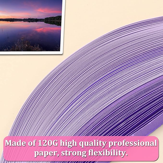 Zorfeter 9 Sets Multi-Color Quilling Paper Strips Kits 900 Strips 42 Colors, 7mm Width, 15" Length