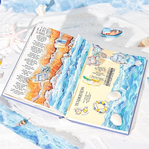 6 Rolls PET Tape Stickers for Journaling,Ocean Washi Tape Stickers for Scrapbook Supplies,Junk Journal,DIY Craft,Painting(Coast)