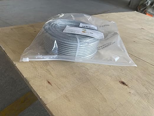 3/16" Wire Rope, 100Ft PVC Coated Steel Cable 7×7 Strand Core, Ideal Cable Railing System for Stair Handrail Balusters Porch Fence Deck, String Light Hanging, Clothesline, Curtains, Shade Sail