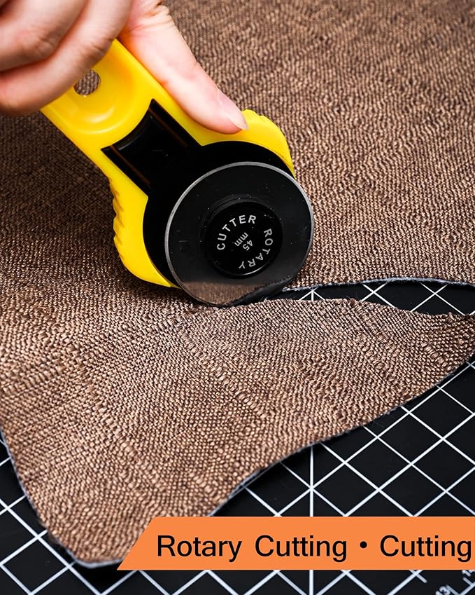 Density-upgraded 9"x12" Self Healing Cutting Mat, Idemeet Rotary Sewing Mat for Crafts, 5-Ply Blade Table Protector Cut Board for Fabric Leather Cutting Quilting Modeling Hobby Project, A4, Black