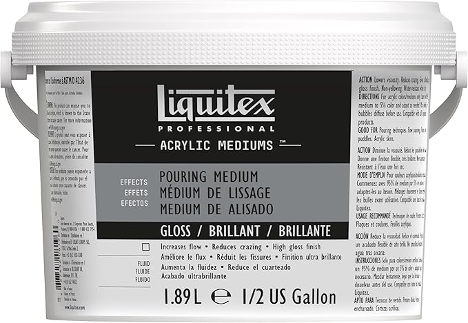 Liquitex Professional Effects Gloss Pouring Medium, 1.89L (Half Gallon) Bucket