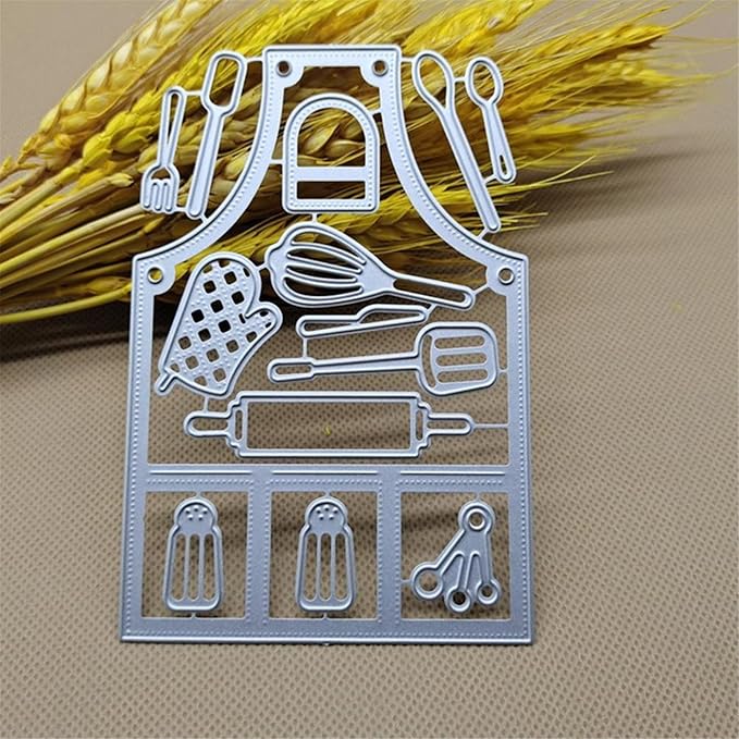 Cutting Dies Metal Stencils Scrapbooking Tools DIY Embossing Template for Paper Card Making Album Arts Crafts Supplies (Kitchenware-12.3x8.2cm)