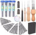 Yizzvb 127 Pcs Needle Felting Needles, 4 Sizes Felting Needles, Needle Felting Tools Wool Felting Supplies Kit with 3 Types Wooden Holders, Foam Pad, Needle Felting Starter Kit for DIY Crafts