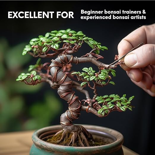 UTILE Bonsai Wire - Armature Aluminum Wire 80 ft 10 Gauge 3.2 mm Bonsai Training Wire, Tree Kit, Plant, Sculpting, Crafts, Bendable, Gardening, Beading and Jewelry Making (Copper, Brown)