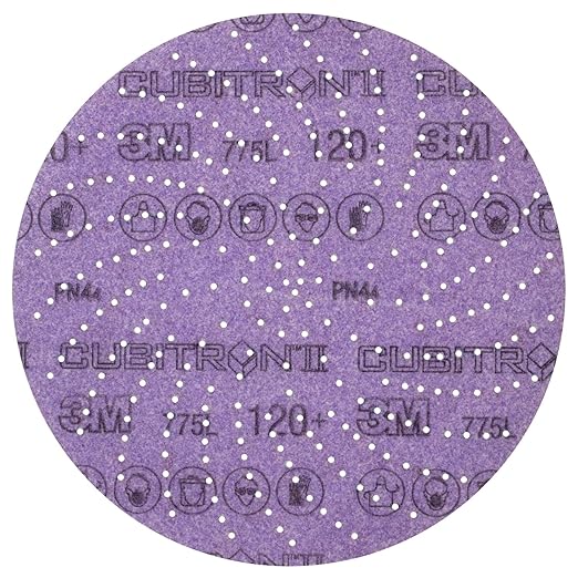 3M Xtract Cubitron II Hookit Clean Sanding Film Disc 775L, 120+, 5 in, Pack of 50 Hook and Loop Sanding Discs for Paint Preparation and Removal, General Sanding, Refining, Blending, and Featheredge