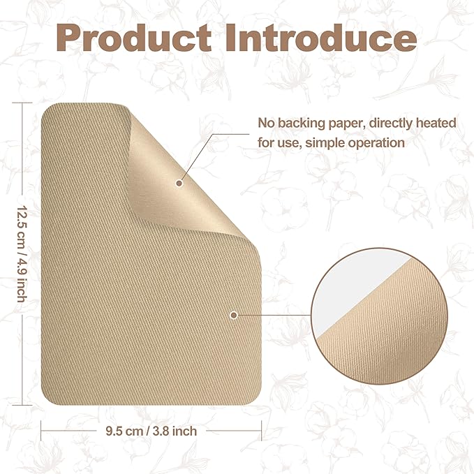 Iron on Patches for Clothes, 20 Pieces Patches for Cloth, 100% Cotton Fabric Patches for Clothing, Bag, Hat Repair, Clothing Repair Decorating Kit 3.7" by 4.9" (9.5 cm x 12.5 cm, Light Colors Series)