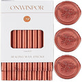 Red Gold Wax Seal Sticks, ONWINPOR 20pcs Waxs Sealing Sticks for 0.28'' Glue Gun, Waxing Seal Stamp, Wedding Invitations, Envelope, Christmas Gift Ideas (Red Gold)