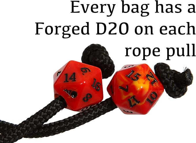 Forged Dice Co. Pouch of The Endless Hoard Dice Bag - Holds Over 1,000 Polyhedral Dice - Dice Storage Bag with 7 Pockets - Perfect for Bulk Dice - Rainbow Dragon Skin