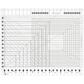 Slotted Quilting Rule, 17-3/4in x 22in, XL Quilting Rulers and Templates, Non-Slip Grip Extra Large Acrylic Fabric Strip Cutting, Sewing, Crafting, Patchwork Ruler & Template