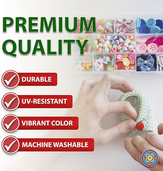 Mandala Crafts Bonded Nylon Thread White Heavy Duty Sewing Threads - 1500 YDs Size 69 210D T70 Tex 70 Thread for Leather Jeans Weaving Outdoor Marine Upholstery Threads