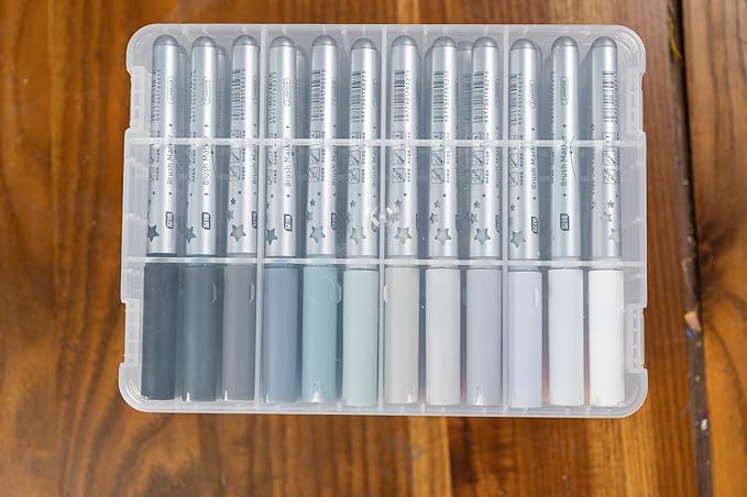 Woomer 120 Colors Acrylic Marker Pens, Soft Brush Tip, No Bleed & High Opacity Paint Pens, Water-based Non-toxic Acrylic Marker for Wood, Fabric, Rock, Glass, DIY Crafts Gift