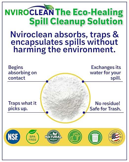 5 LB (Pack of 3) - Absorbs up to 180 LBS! Spill Absorbent & Encapsulant for Oil, Paint, Pet Waste, Chemicals and More.