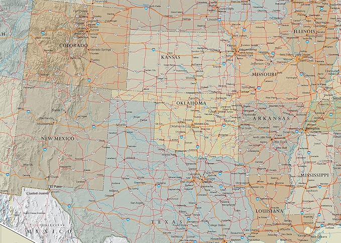 24x36 United States, USA Contemporary Premier Wall Map Poster (24x36 PAPER)