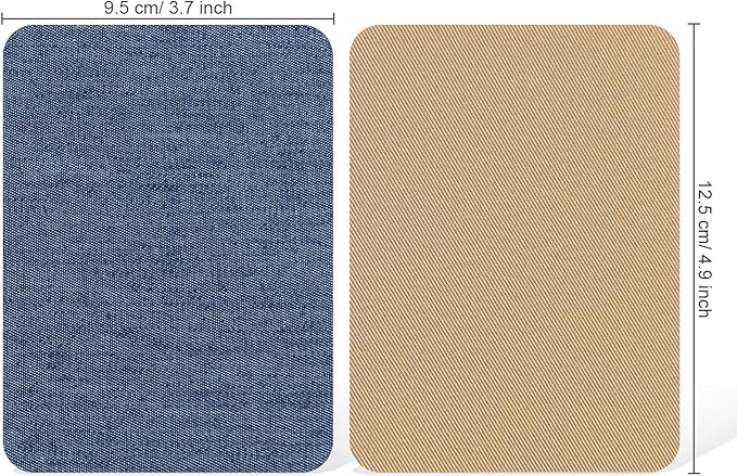 Tatuo 30 Pieces Iron on Patches for Clothing Repair Fabric Patches Iron on for Denim Jean Repair Decorating Kit Canvas Fabric for Puffer Down Jacket(Classic Colors)