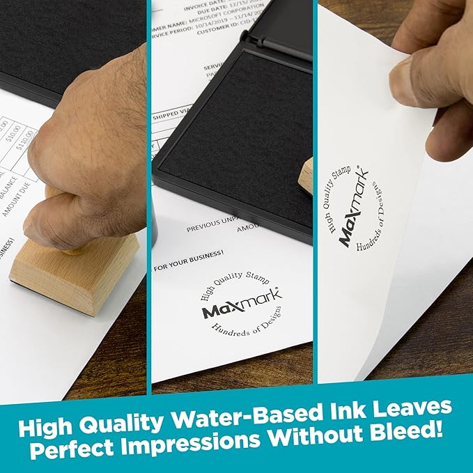 MaxMark Premium Refill Ink for self Inking Stamps and Stamp Pads, Gray Color - 4 oz.
