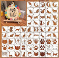 Small Stencils for Painting on Wood Reusable, 3 Inch Reusable Stencil for Craft Ornament Paint Template Stencils for Wall Card Rock Wood Signs Coasters Canvas Home Decor (cat)