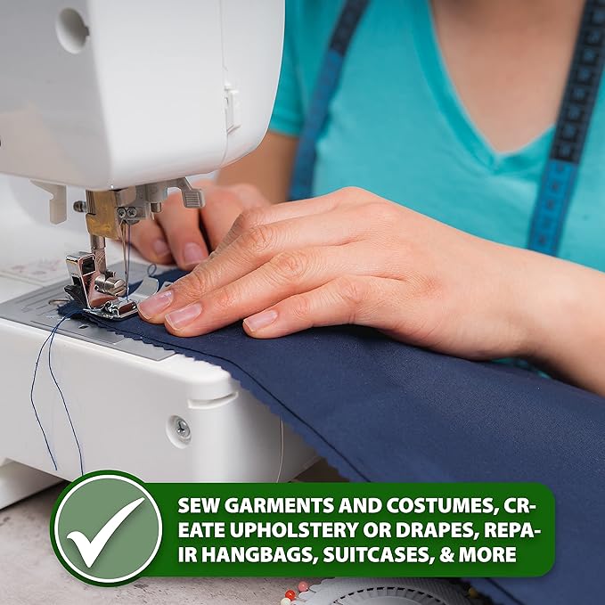 Mandala Crafts Bonded Nylon Thread Denim Heavy Duty Sewing Threads - 1250 YDs Size 138 420D T135 Tex 135 Thread for Leather Jeans Weaving Outdoor Marine Upholstery Threads