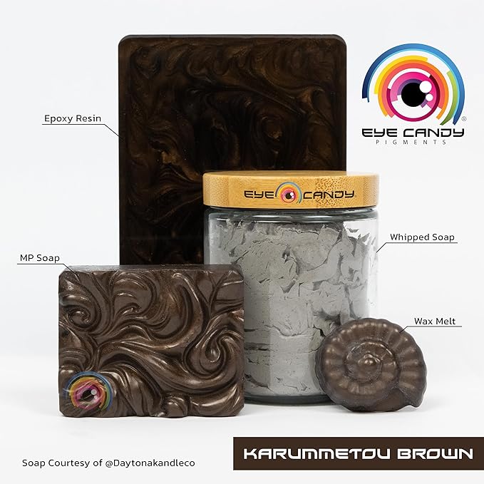 Eye Candy Premium Mica Powder Pigment “Karummetou” (50g) Multipurpose DIY Arts and Crafts Additive | Woodworking, Epoxy, Resin, Bath Bombs, Paint, Soap, Nail Polish, Lip Balm