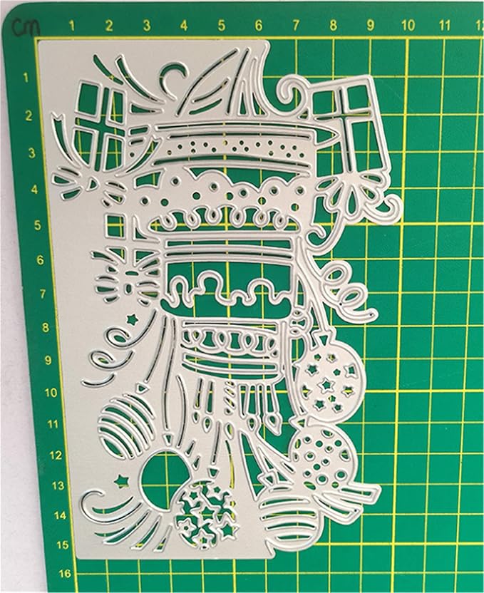 Ammsochy Cutting Dies Metal Stencils Scrapbooking Tools DIY Craft Carbon Steel Embossing Template for Paper Card Making Album Arts Crafts Supplies (Cake lace)