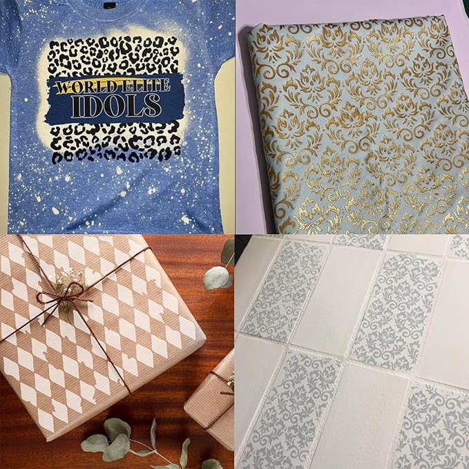 Stencils for Crafts Reusable Texture Stencils for Painting Background Stencil Drawing Templates for Wood Canvas Furniture Scrapbooking