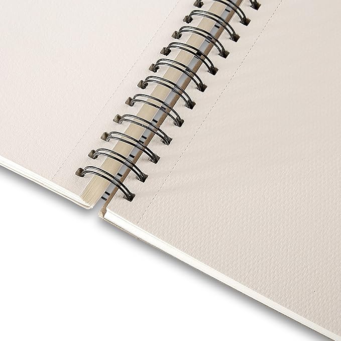 Ashby - 36 Sheets of Premium Watercolor Paper - 140lb / 300 GSM (5.5"x 8.5") - Spiral Bound, Acid-Free, Cold Press, Ideal for Most Wet & Dry Media, Artists & Students
