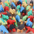 72 Pcs Animal Erasers for Kids, Dinosaur 3D Puzzle Eraser Bulk, Mini Dinosaur Toys, Desk Pets for Students, Classroom Prizes, Party Favors
