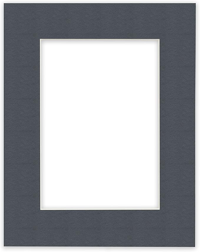 Craig Frames B573 Pre-Cut Mat Board for 6x9 Print, 11x14, Graphite Black