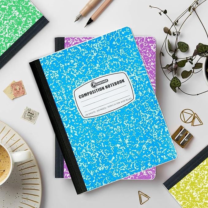 Rosmonde 2000 Pack (Pallet) Composition Notebooks Bulk, Wide Ruled, Full Pallet of Composition Notebooks, 200 Pages (100 Sheets), 9-3/4 x 7-1/2, Bulk Notebooks for School & Office, 4-7 Days Transit