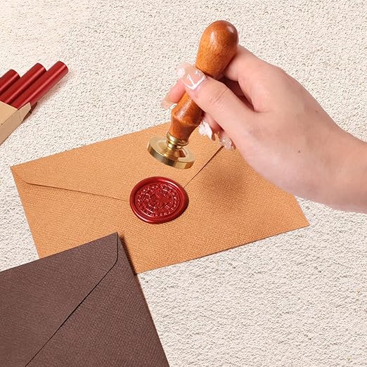 Glue Gun Sealing Wax Sticks for Wax Seal Stamp - Metallic Gold, Great for Wedding Invitations, Cards Envelopes, Snail Mails, Wine Packages, Christmas Gift Ideas, Pack of 10