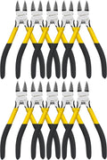 Wire Cutters 10 Pack, 6.5 inch, BOOSDEN Flush Cutters, Spring Loaded Cutting Pliers, Side Cutters, Dykes Cutter, Wire Clippers, Plastic Cutter, Wire Cutters for Jewelry, Floral, Electrical