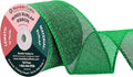 Mandala Crafts Green Burlap Wired Ribbon 2.5 Inches Wide Jute Ribbons for Crafts - 10 Yds Roll Rustic Burlap Wrap Trim Ribbons for Wreaths Bows Party Decoration