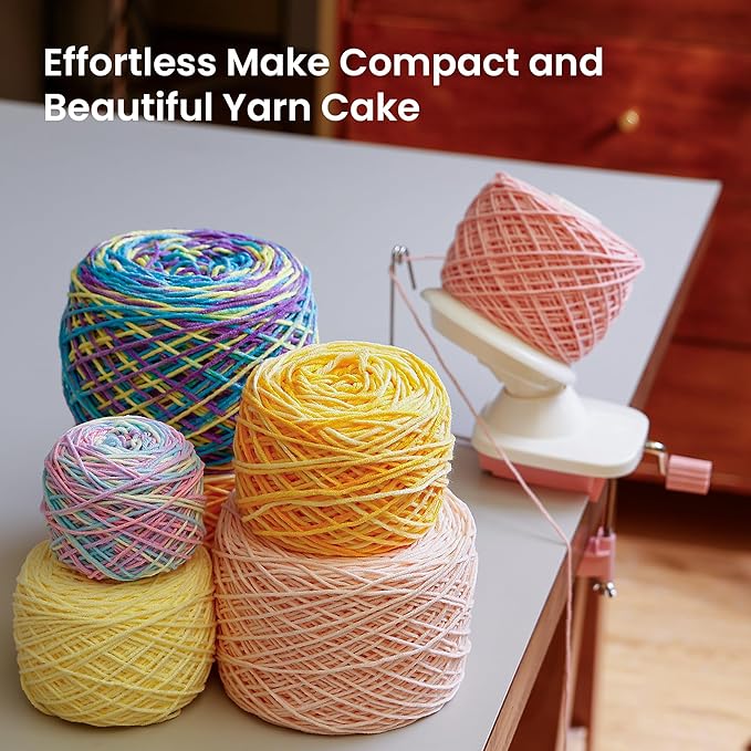 Yarn Winder, Ball Winder for Crocheting and Knitting, Ideal Gifts for Women's Day, Hand Operated Winder for Yarn Storage, Included Scissors and Storage Pouches