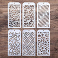 DIY Decorative Stencil Template for Scrapbooking Painting on Wall Furniture Crafts,Set of 6 (Heart)