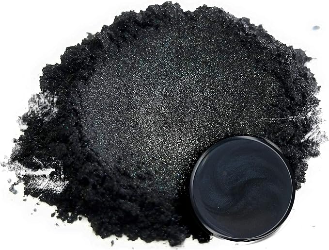 Eye Candy Premium Mica Powder Pigment “Ninja Black” (25g) Multipurpose DIY Arts and Crafts Additive | Woodworking, Epoxy, Resin, Bath Bombs, Paint, Soap, Nail Polish, Lip Balm (Ninja Black, 25G)
