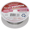 Soft Flex 49 Strand Stringing Wire - Flexible Braided - Medium 0.19 Diameter - Jewelry Making Bead Wire - Satin Silver