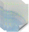 Printable Sticker Paper, 20 Sheets Printable Holographic Star Sticker Paper, Laser/Inkjet Printing- Holographic, Letter Size (8.5" x 11")