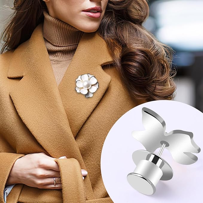 DECYOOL 30PCS Metal Locking Pin Backs, Pin Keepers Clasp Pin Backs Locking Buckles for Brooch DIY Crafts Badges Enamel Lapel Needles Pin Lock