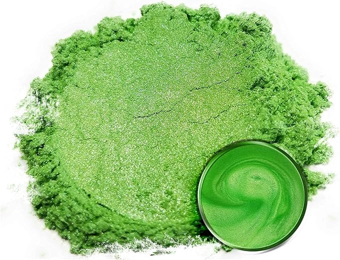 Eye Candy Pigments Premium Green Mica Powder - Sibafu Green (50gr) - for Epoxy, Resin, Soap, Paint, Woodworking, Acrylic Pouring, Bath Bombs, Fishing Lures - DIY Arts and Crafts Additive