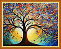 DMCVIVR Stamped Cross Stitch Kits for Adults Beginners Embroidery Kits 11CT Needlepoint Kits Cross Stitch Patterns Embroidery Patterns&Magic Moon Tree 16x20 inch