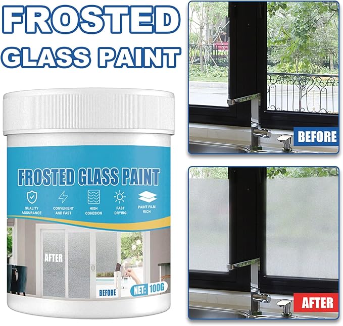 Door and Window Shading Frosted Glass Paint, Frosted Glass Spray Paint, Frost Spray Paint for Glass, Frosted Glass Paint Door Window Shading Frosted Glass Paint Matte Hazy Frost (1Pcs)