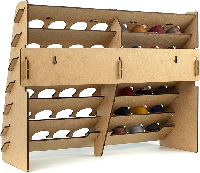 Paint Rack for model paints. Hobby craft Citadel compatible wall paint rack stand holder organiser storage for miniature warhammer art artists (33 mm)