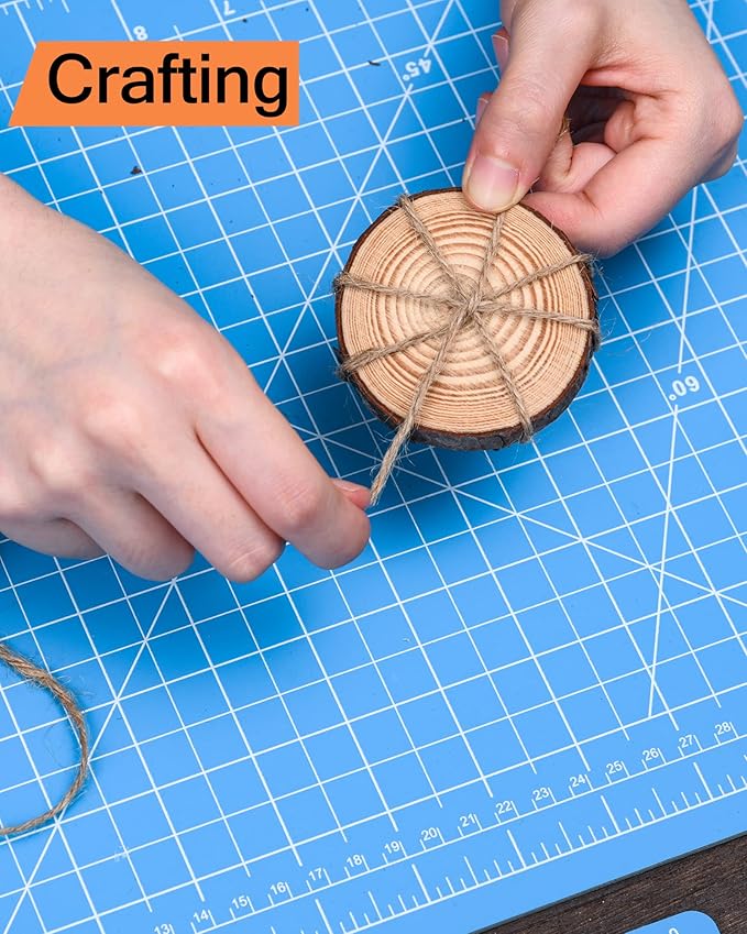 Density-upgraded 9"x12" Self Healing Cutting Mat, Idemeet Rotary Sewing Mat for Crafts, 5-Ply Blade Table Protector Cut Board for Fabric Leather Cutting Quilting Modeling Hobby Project, A4, Blue