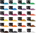 Rolio Mica Powder Pearlescent Color Pigment - Art Set for Resin Epoxy - for Soap Making, Nail Polish, Lip Gloss, Eye Shadow, Slime & Candle Jars - 10g, 24 Jars - (Pastel Set)