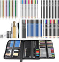 Art Supplies Drawing Kit, 74Pcs Drawing Pencils for Sketching - Include Colored, Graphite, Colored, Metallic, Charcoal Pencil, Ideal Gift for Beginners & Professional Artists Teens & Adults