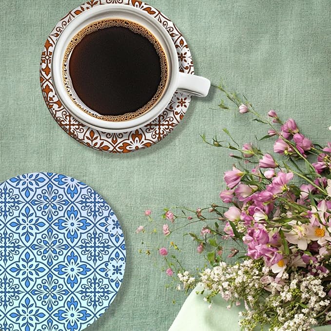 CHGCRAFT Mandala Pattern Polymer Clay Texture Sheet Retro Tile Pattern Silicone Texture Mat for Polymer Clay Making Earrings Jewelry DIY Crafts 5.5 × 5.5 Inch