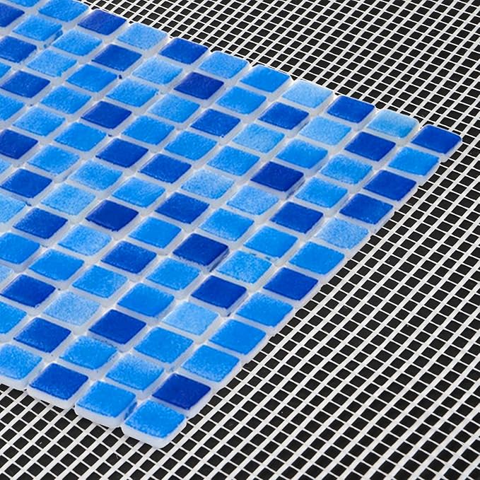ZENFUN 35" X 76" Mosaic Mesh for Back Mounted Tile, 4.2 oz Fiberglass Mesh Backing Boast for Tile Installation, DIY Handcraft, Wall and Ground Treatment, Supplies Tools (Non Sticky)