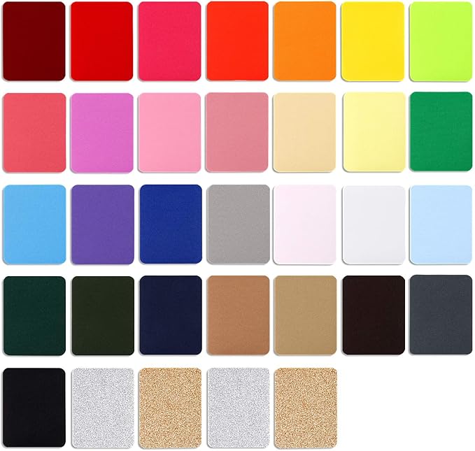 AUGSHY 33 Pcs Iron On Patches, 31 Colors Great for Jeans Crafts